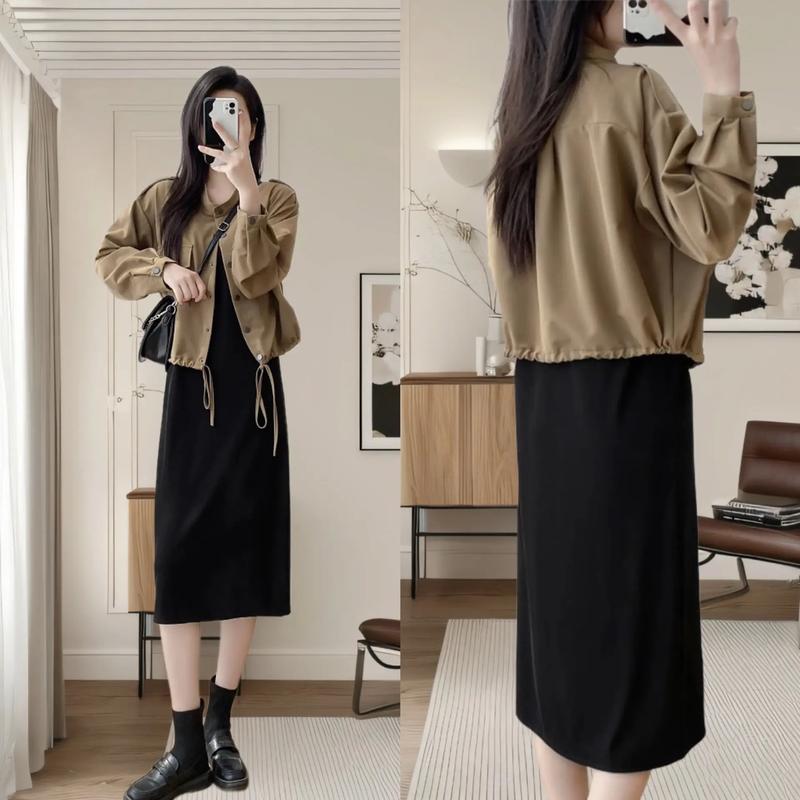 秋装背带裙怎么搭配好看