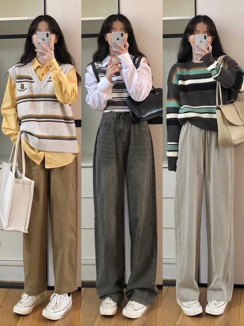 针织阔腿裤子怎么搭配