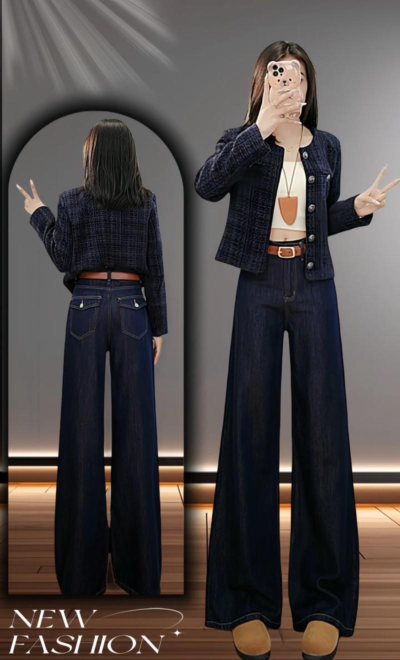 蓝牛仔裤配什么上衣