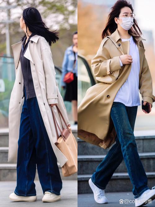 驼色休闲风衣怎么搭配