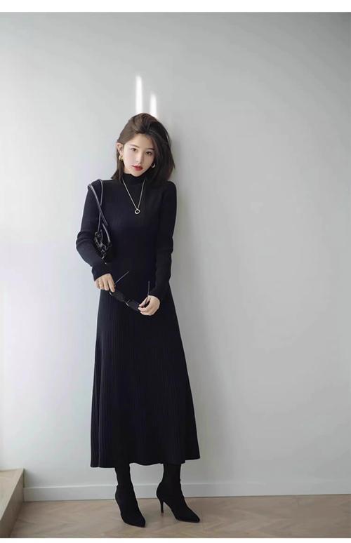 秋冬长款连衣裙怎么搭配图片大全