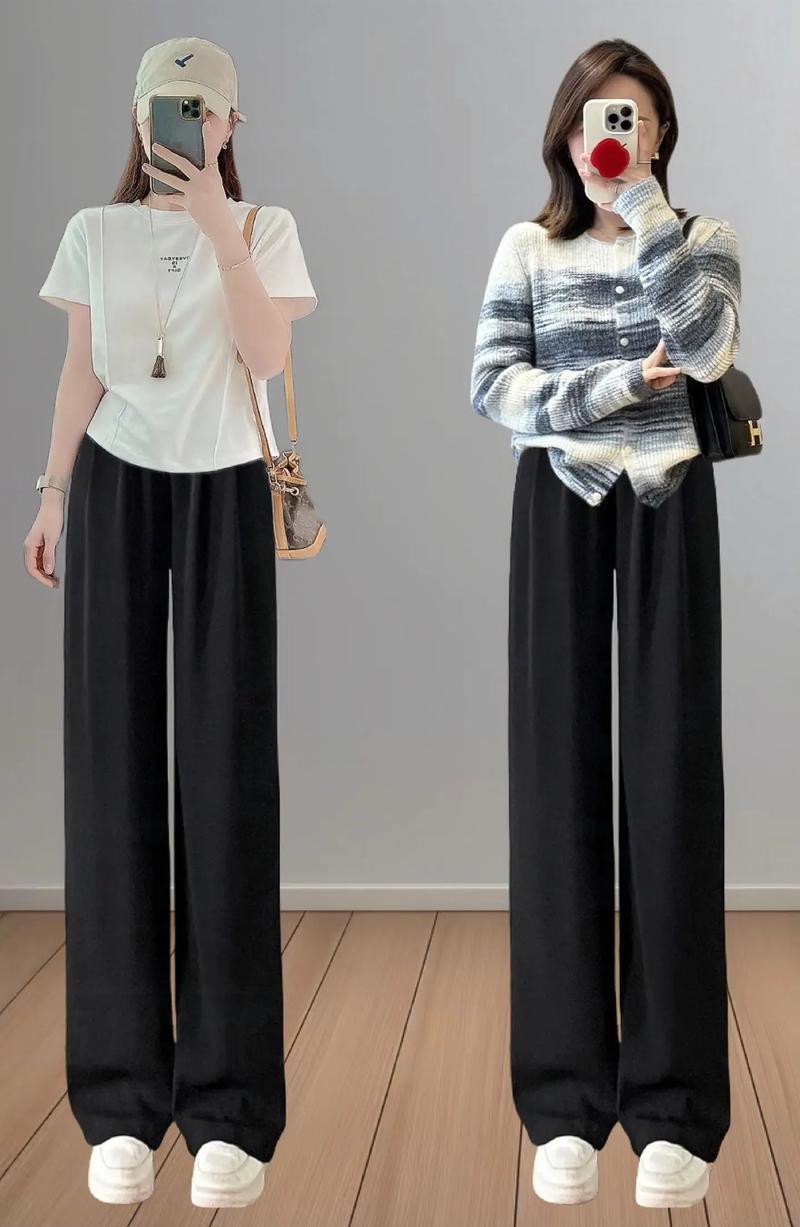 胖人怎么搭配阔腿裤图