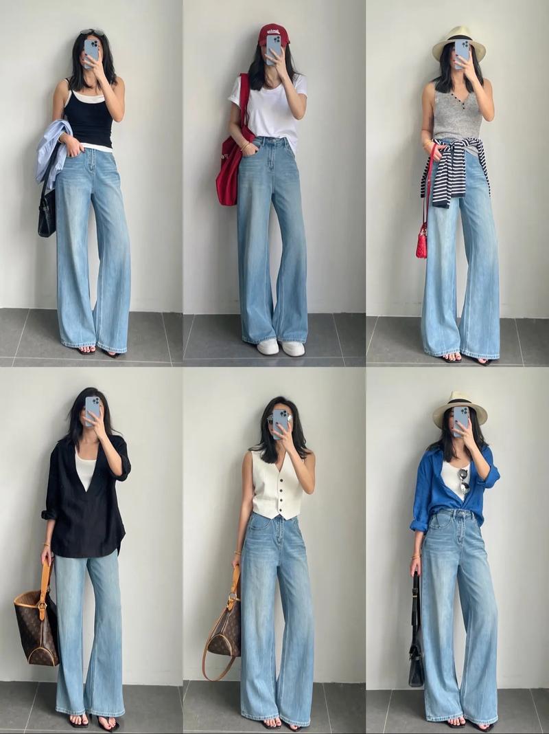 牛仔宽松裤怎么搭配