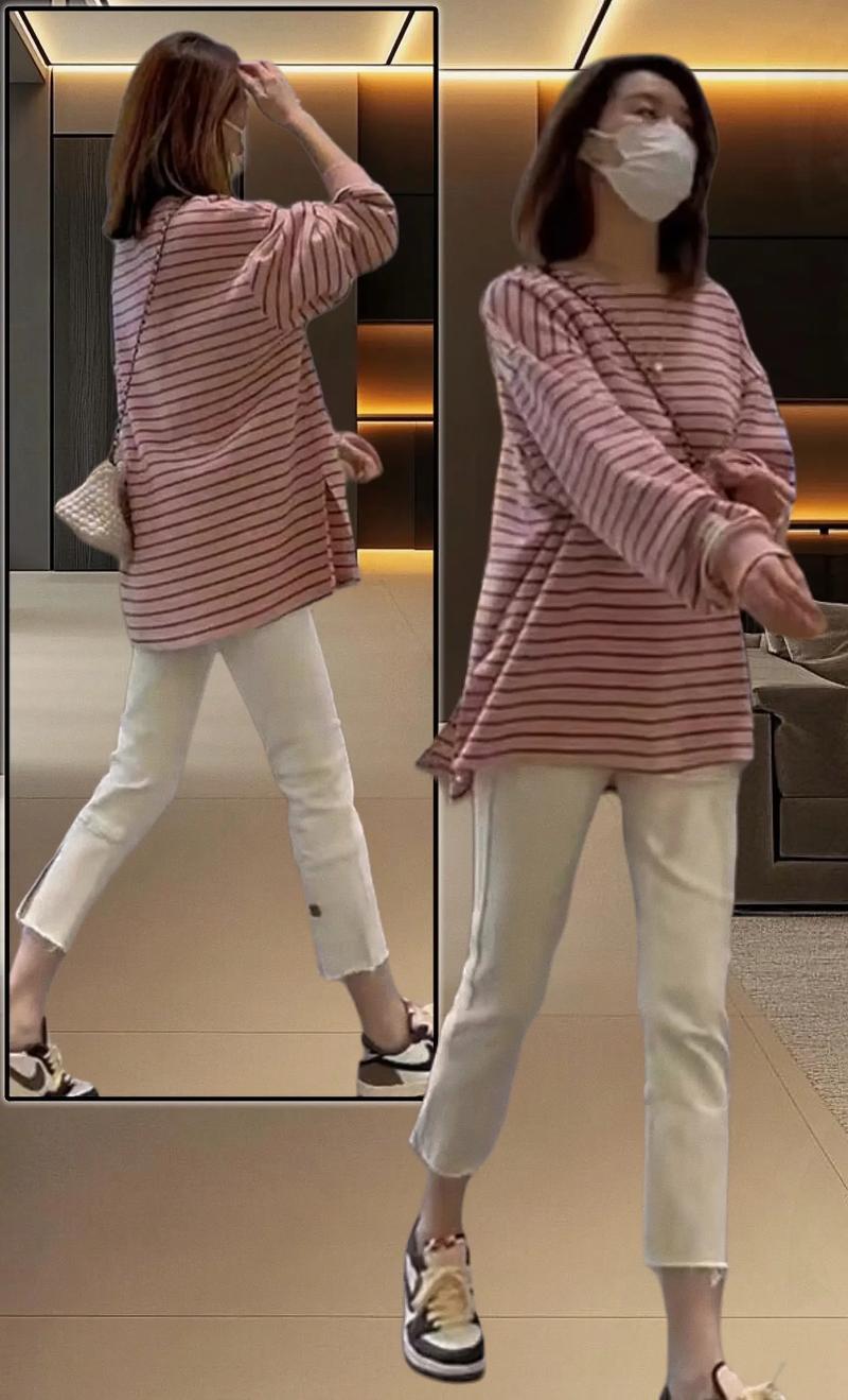 条纹紧身t恤怎么搭配外套