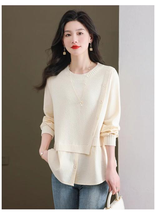 薄毛衣加衬衫怎么搭配图片