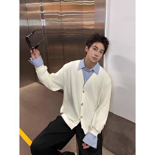 薄毛衣加衬衫怎么搭配图片