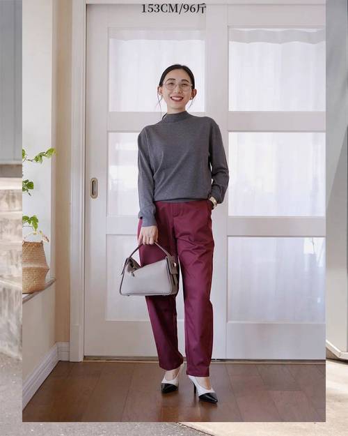 紫红色裤子怎么搭配图片欣赏