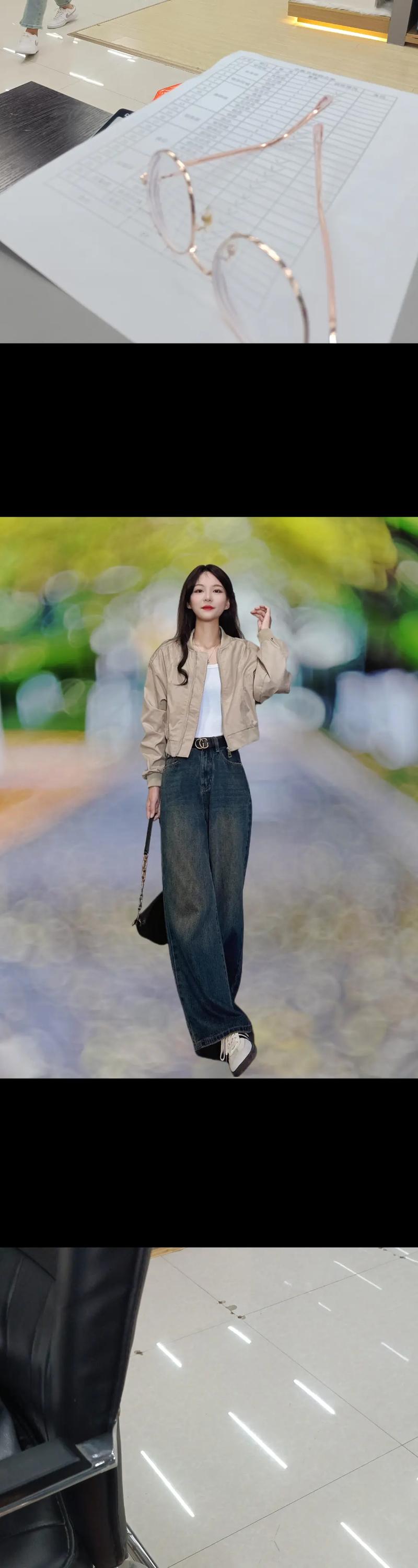 休闲短款女外套怎么搭配什么裤子