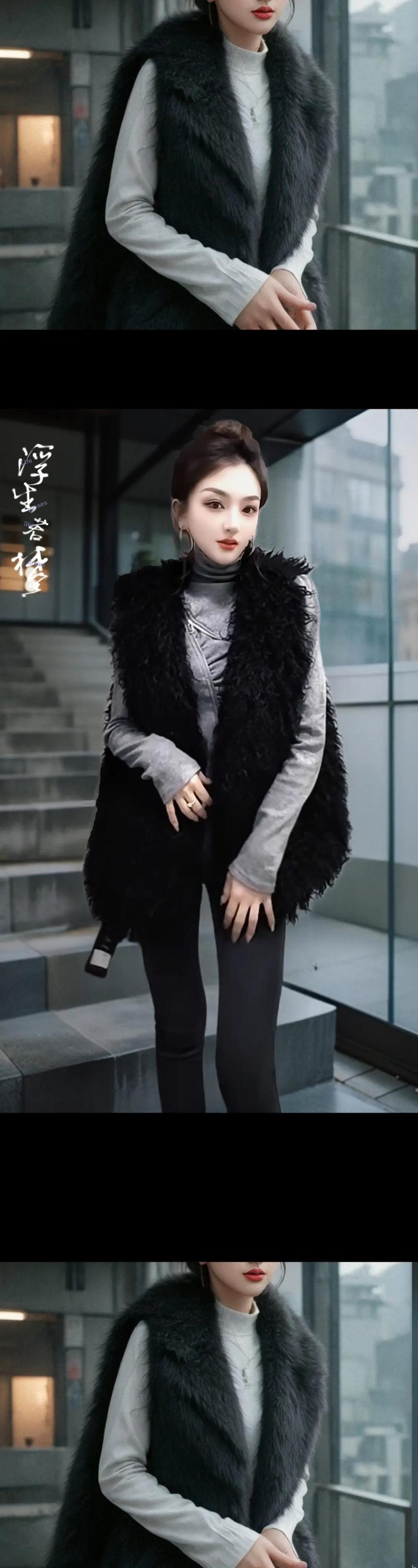 黑色马甲配什么裤子