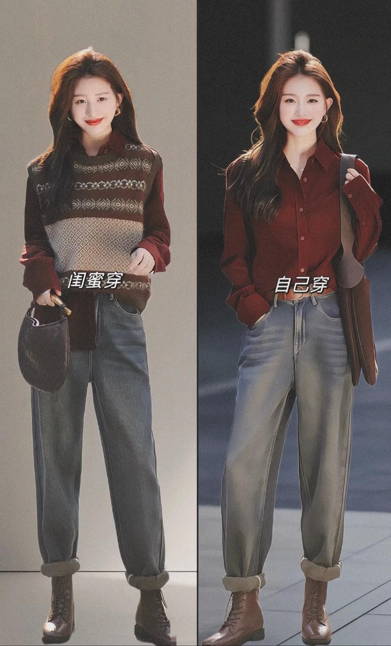 秋冬衬衫怎么搭配女图片