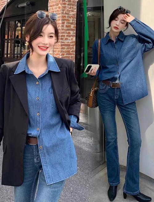 牛仔衬衫配什么外套