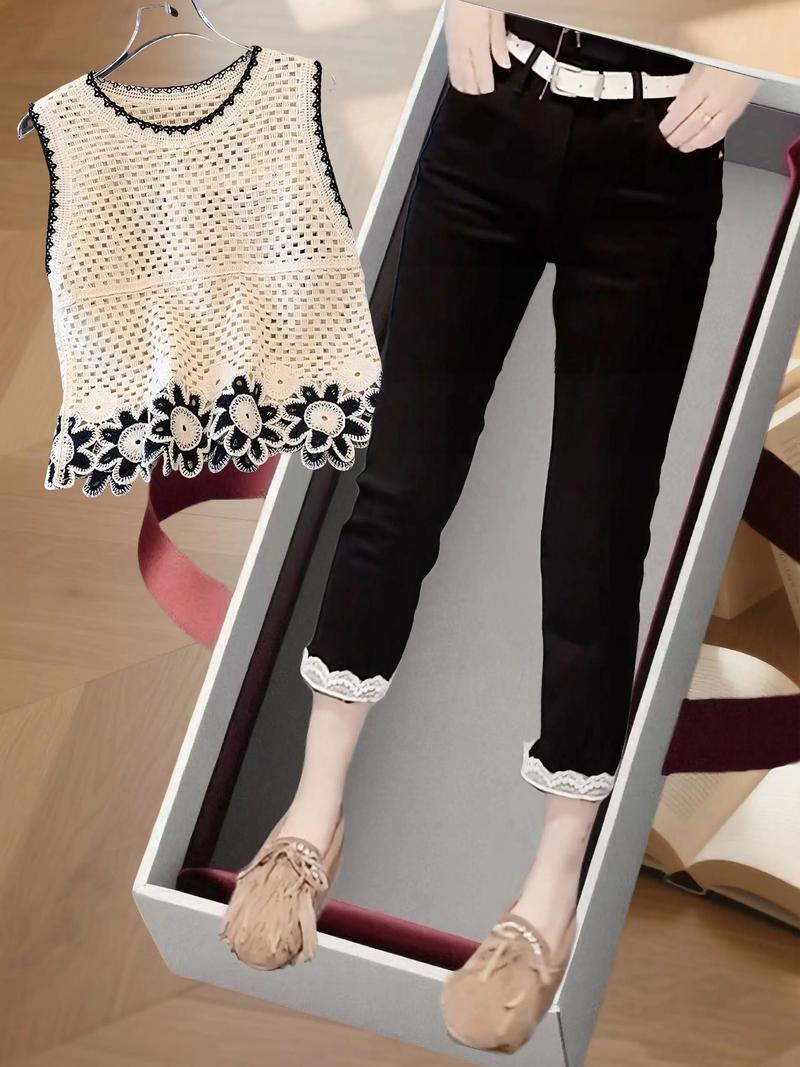 蕾丝怎么搭配裤子