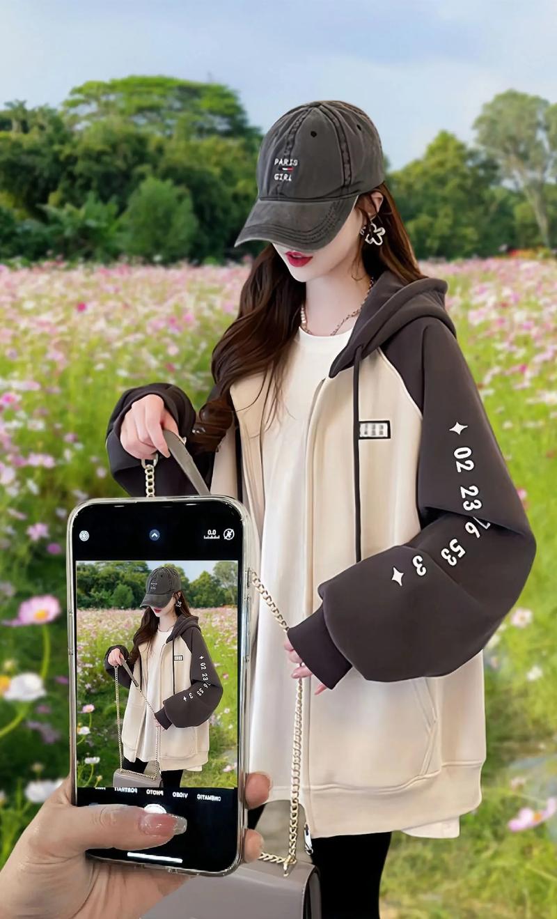 卫衣连帽无袖长开衫怎么搭配