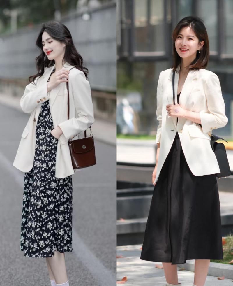 长款白西装怎么搭配什么裤子好看图片