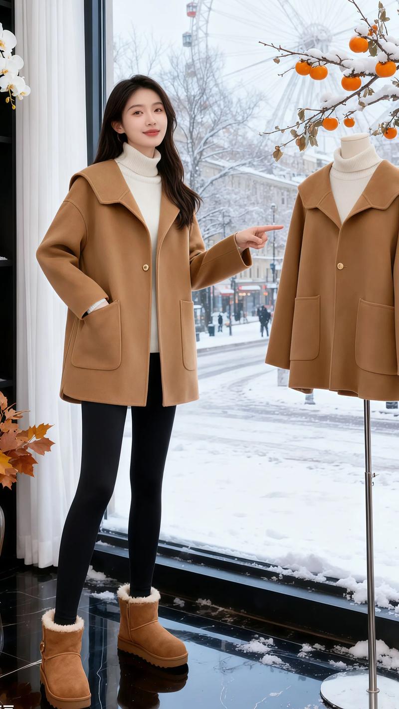 驼色毛衣外套怎么搭配