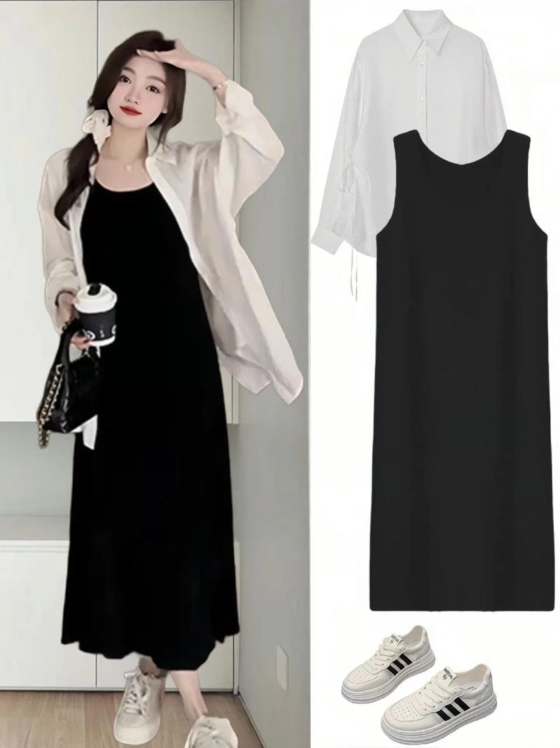 穿背心长裙怎么搭配外套