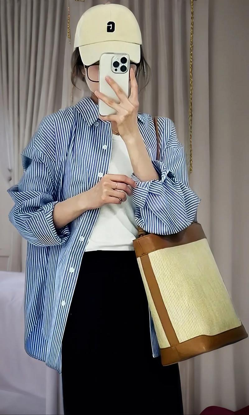 长衬衫怎么搭配好看图片欣赏