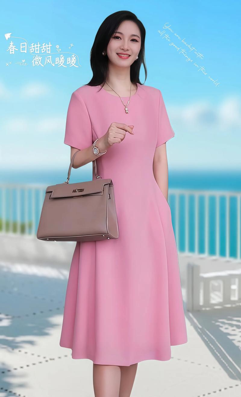 半身粉色的裙子怎么搭配