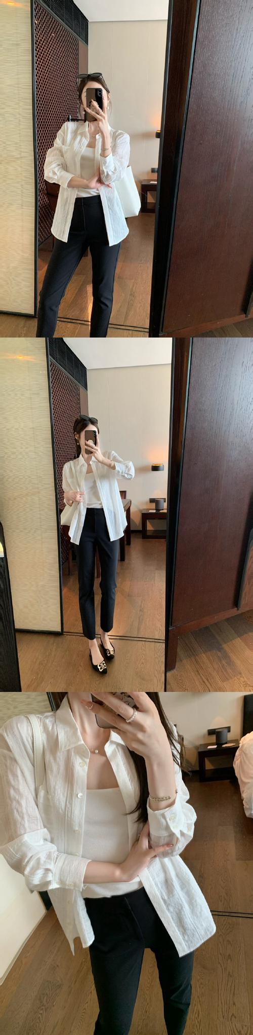 白色休闲寸衣怎么搭配