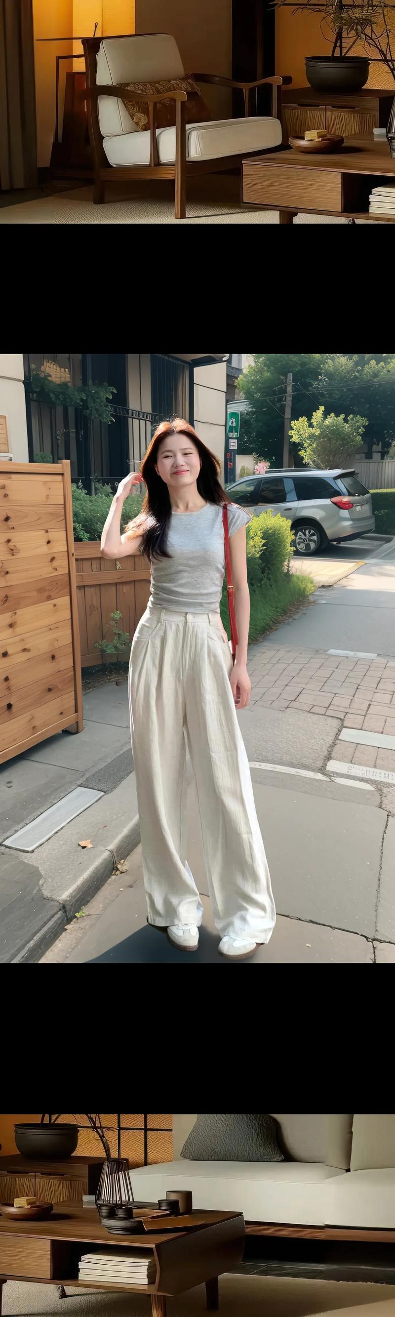 白色阔腿短裤怎么搭配图片