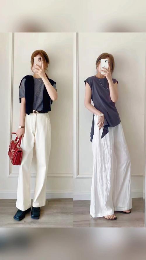 白色的阔腿裤怎么搭配鞋子图片图库