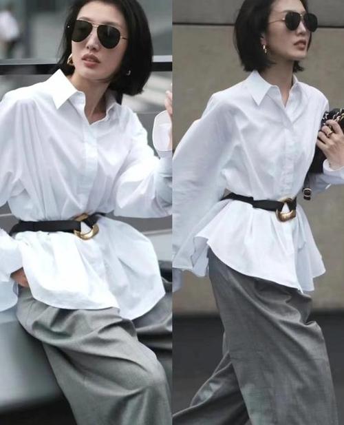 白色的衬衫怎么搭配图片欣赏