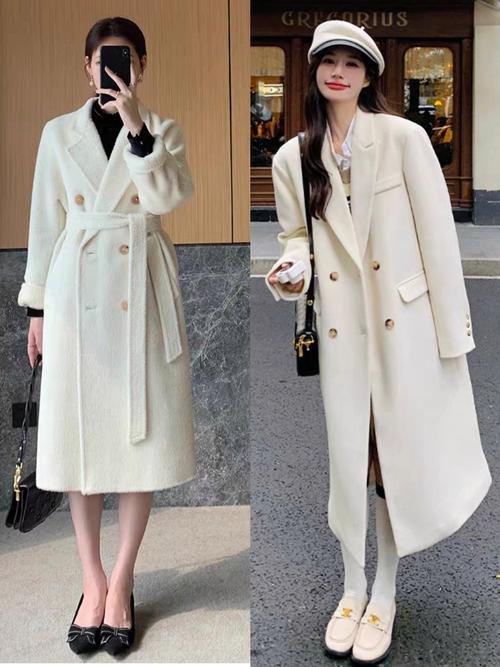 白色大衣羊绒大衣怎么搭配