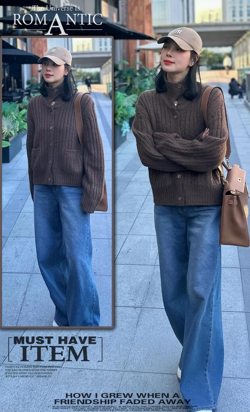 中款毛衣怎么搭配裤子