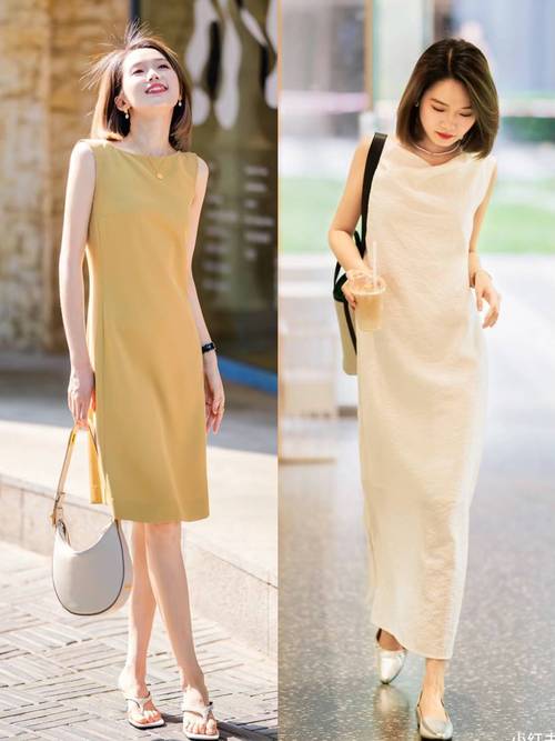 中长的连衣裙怎么搭配什么裤子好看图片大全