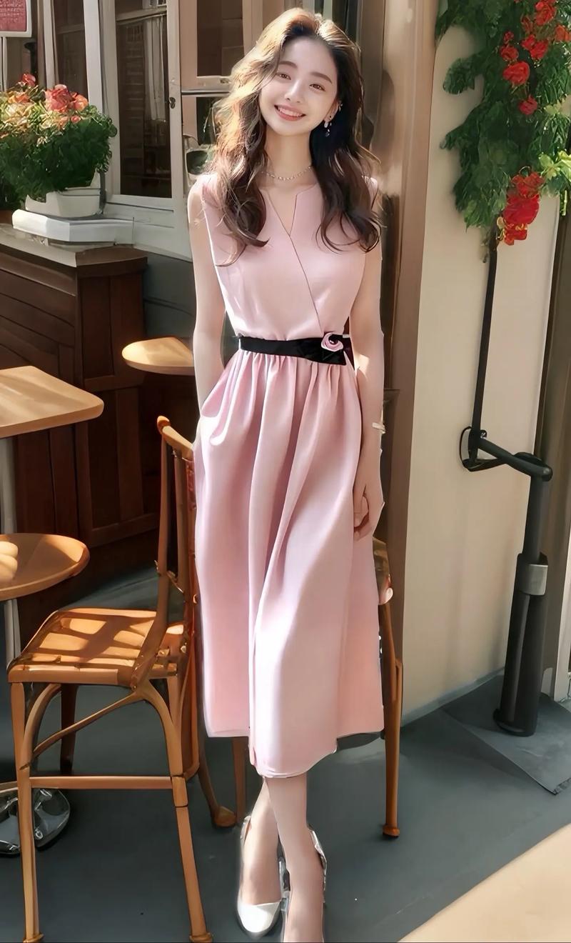 中长的连衣裙怎么搭配什么裤子好看图片