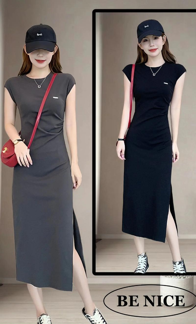 中长的连衣裙怎么搭配