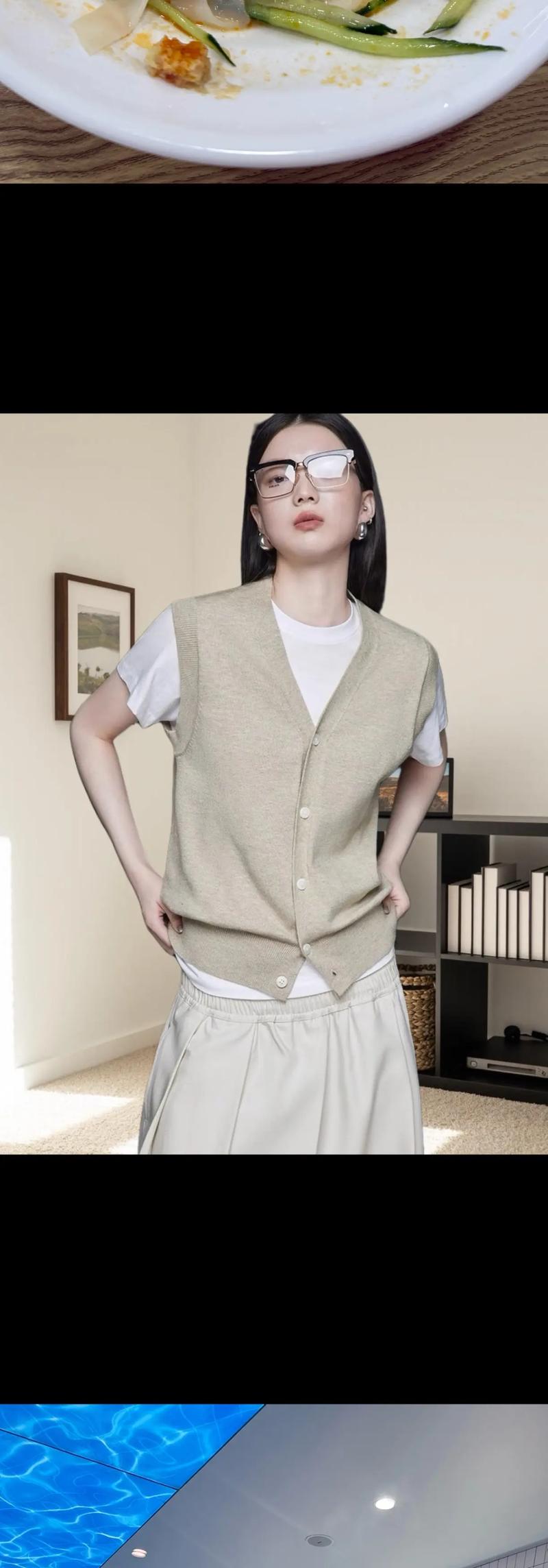 针织衫怎么搭配背心