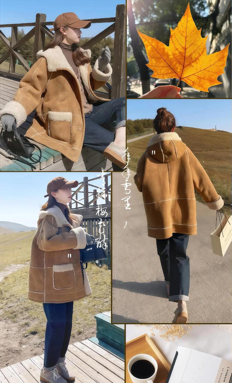 羊羔鹿皮绒大衣怎么搭配图片