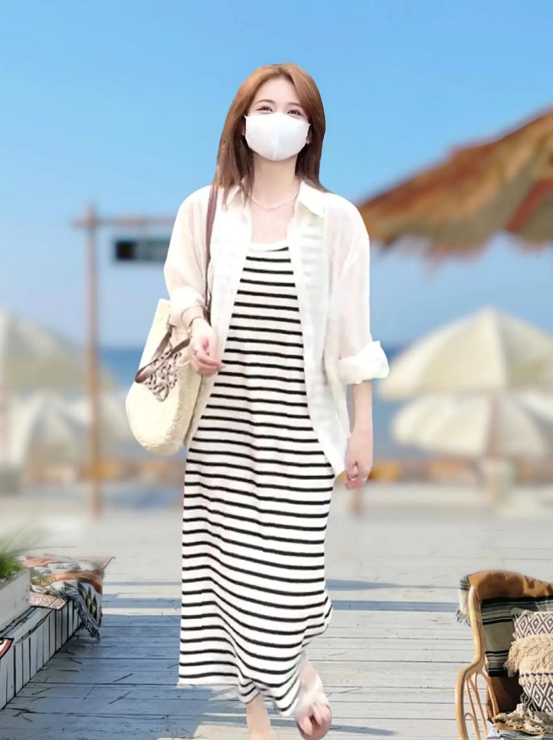 无袖背心裙子连衣裙怎么搭配图片欣赏