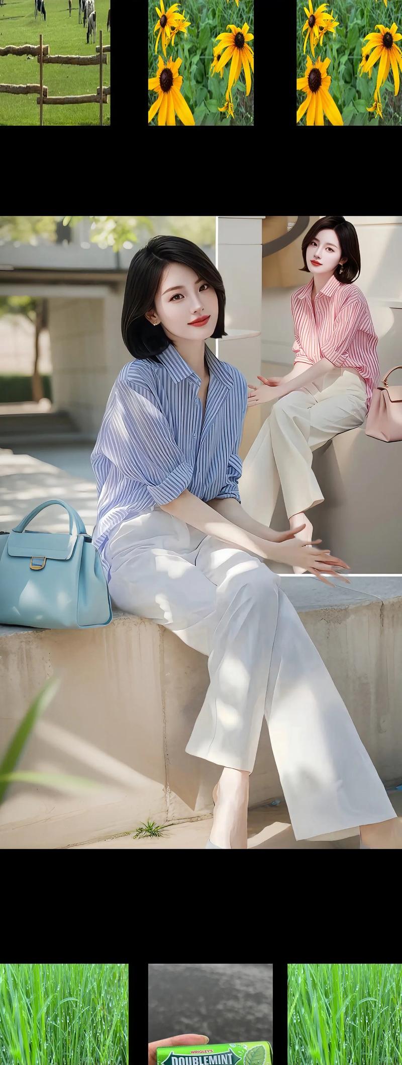 条纹裤子 条纹上衣怎么搭配