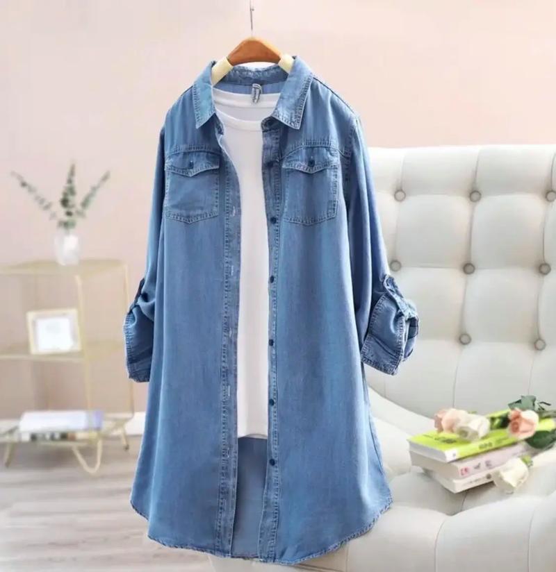 中款牛仔衬衫怎么搭配图片