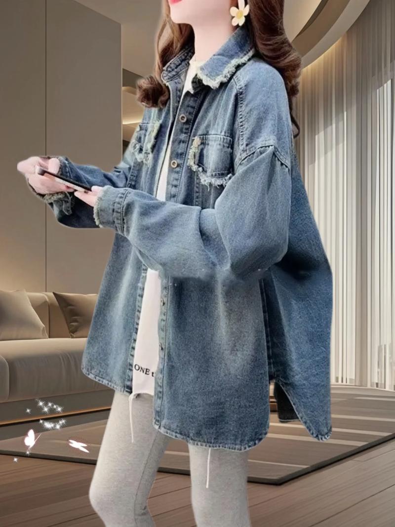 中款牛仔衬衫怎么搭配什么裤子好看图片