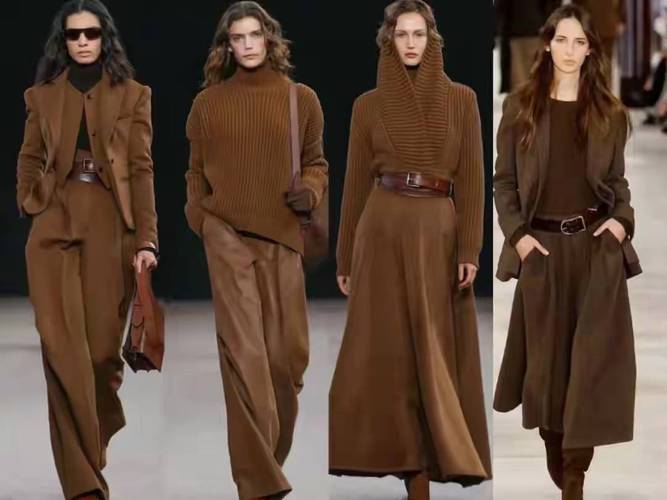 棕色上衣配什么颜色裤子