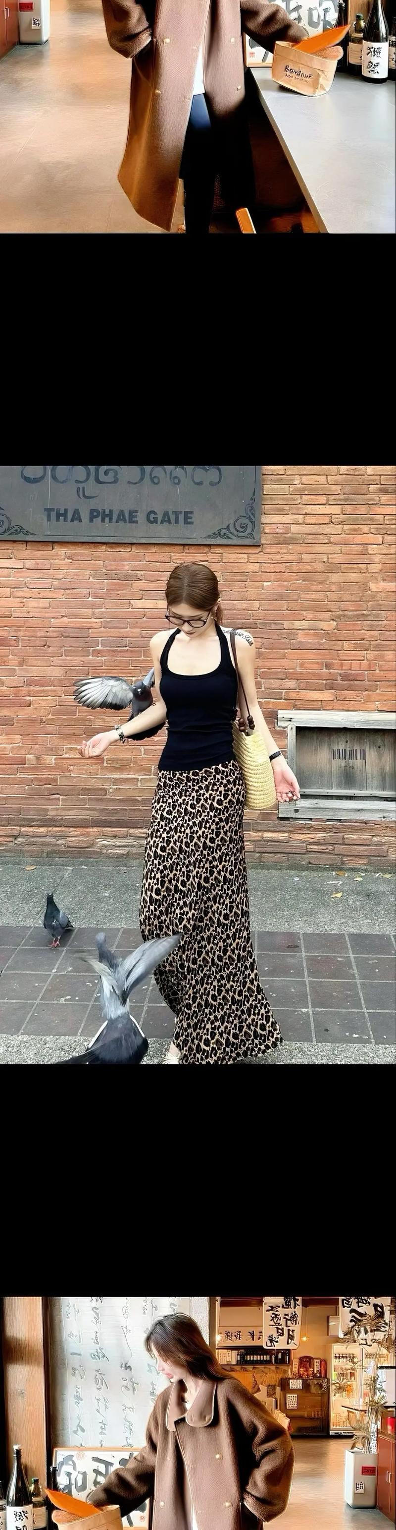 怎么搭配豹纹裙子