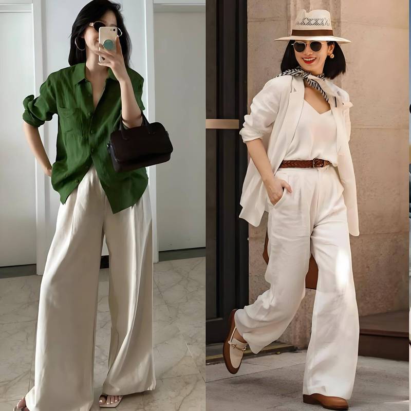 修身阔腿裤怎么搭配