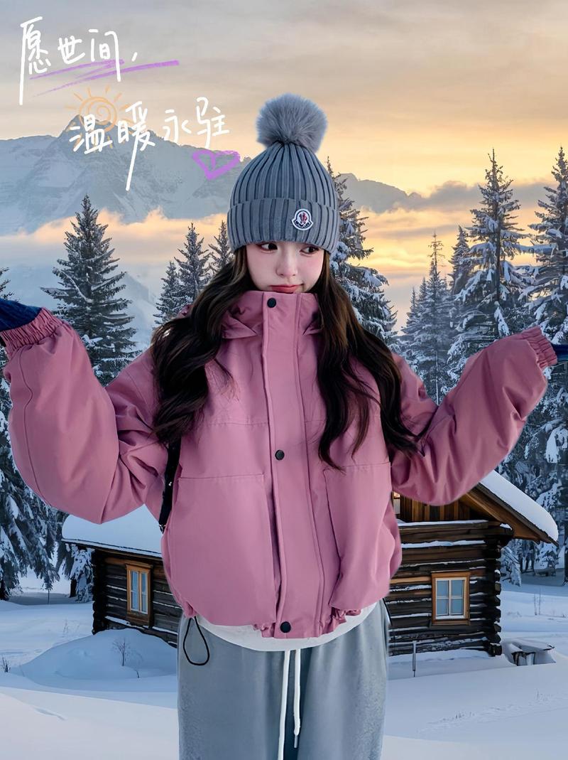 粉色羽绒服怎么搭配鞋子