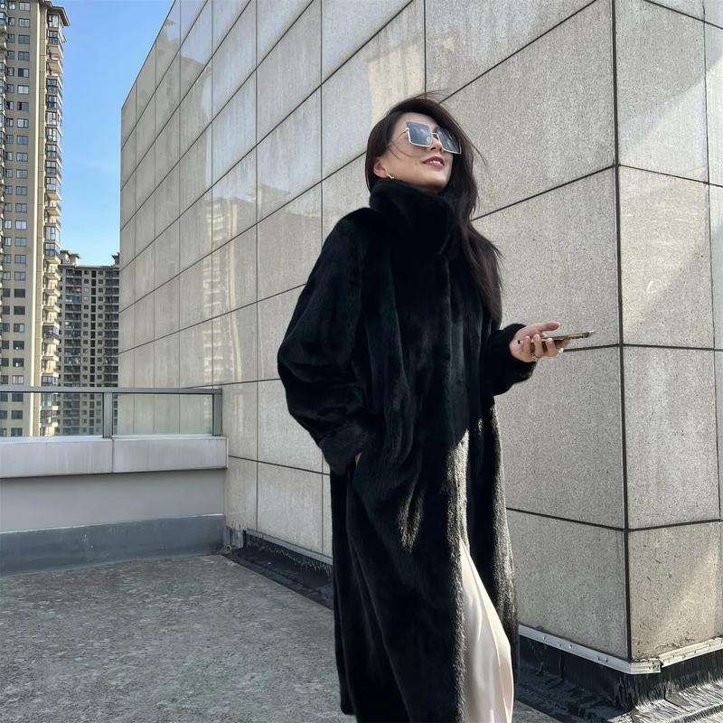 翻毛皮大衣怎么搭配