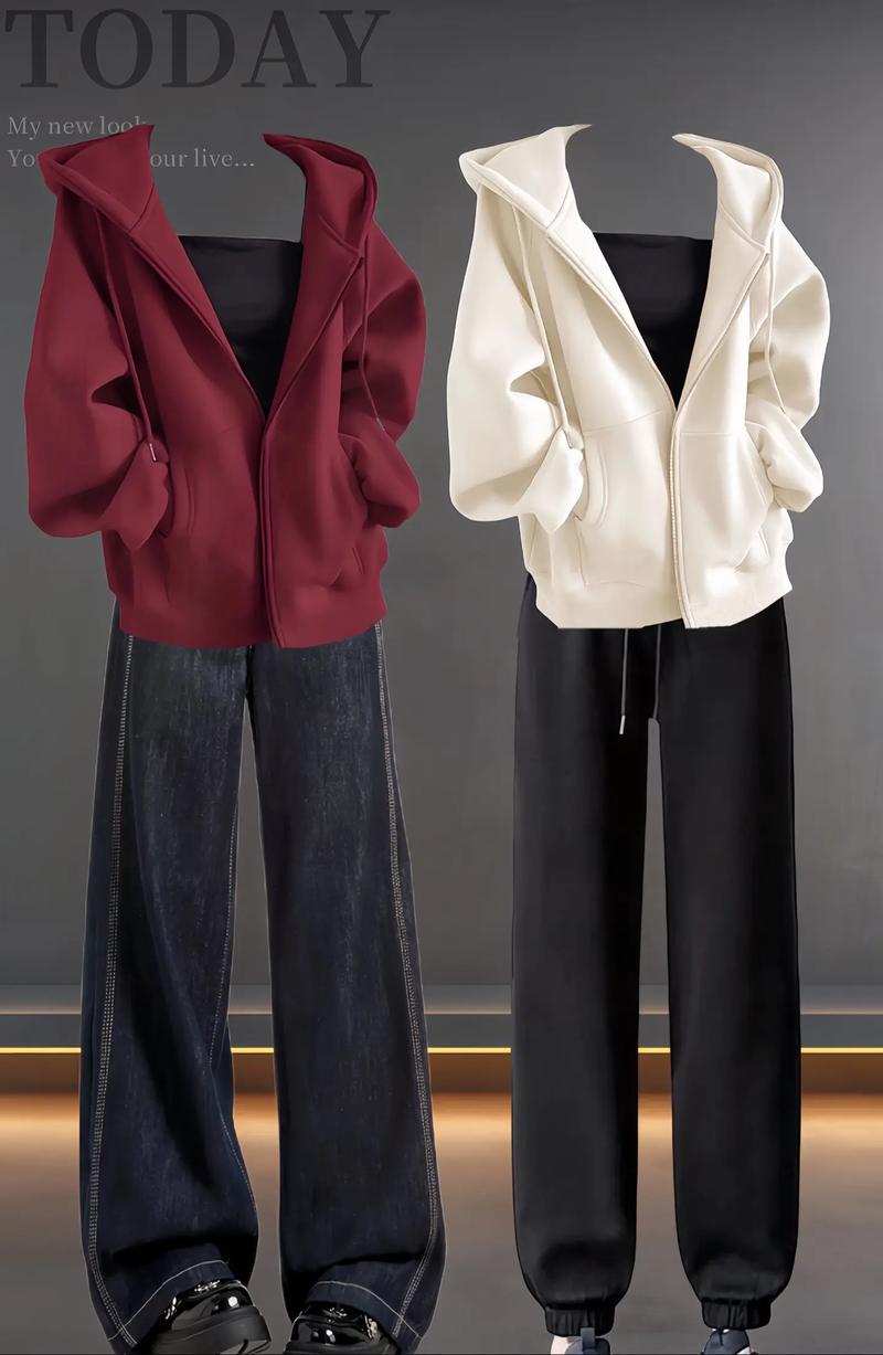 带领卫衣怎么搭配外套