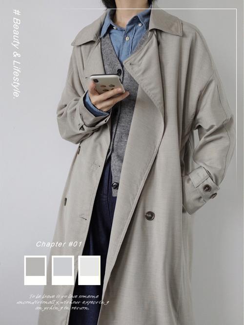 灰色修身风衣怎么搭配