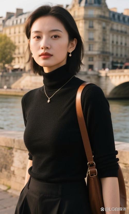 黑色高领打底毛衣怎么搭配