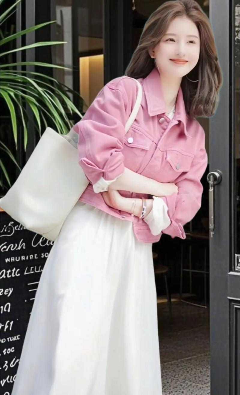 粉红色长裙怎么搭配什么外套好看