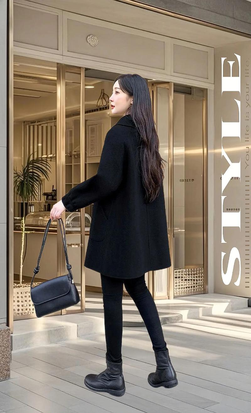 毛呢蝙蝠大衣怎么搭配