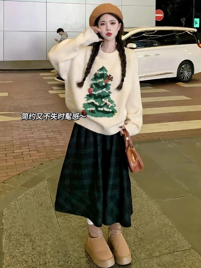 绿格子毛衣怎么搭配