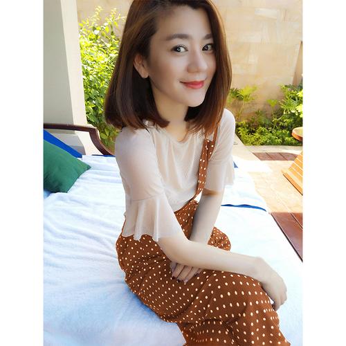 秋装厚短袖怎么搭配衣服