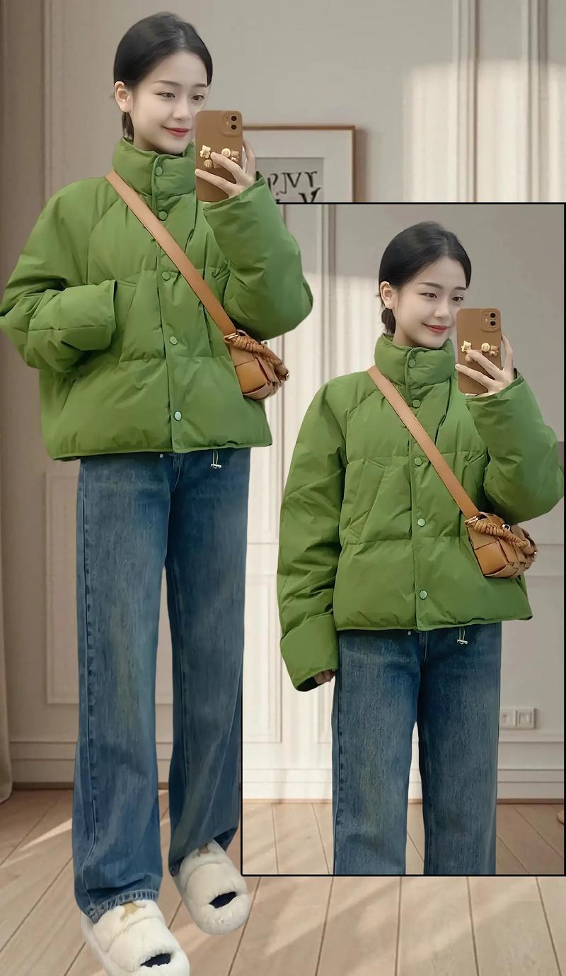 军绿色毛呢女士外套怎么搭配